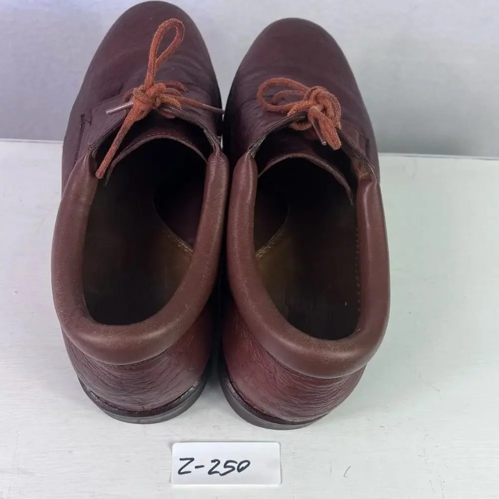 TAUER & JOHNSON Shoes Oxford Mens 12 Brown Handcrafted Leather Lace Up